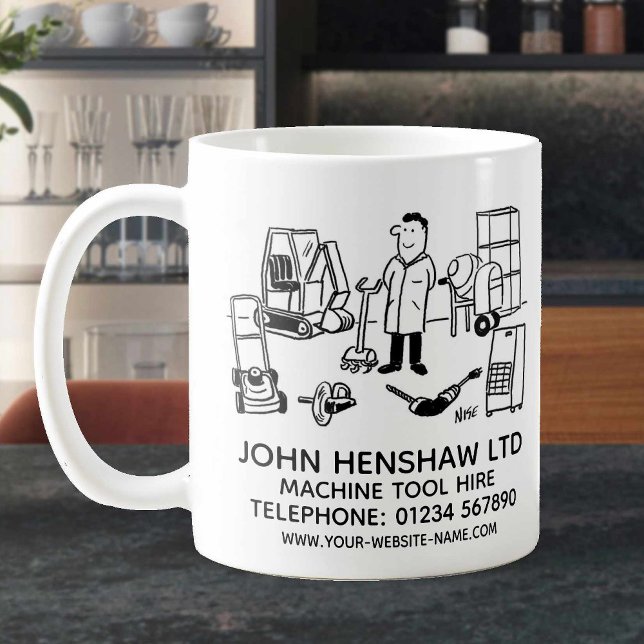 Mug Location d'outil de machine promotionnelle (Créateur téléchargé)