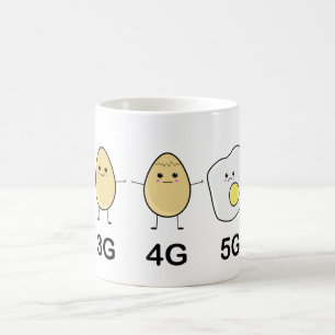 Mug L'Oeuf de Kawaii obtient un rayonnement de tour 5G