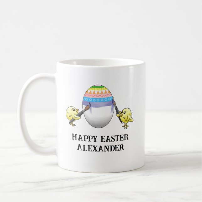 Mug L'œuf de Pâques est peint par les poules (Gauche)