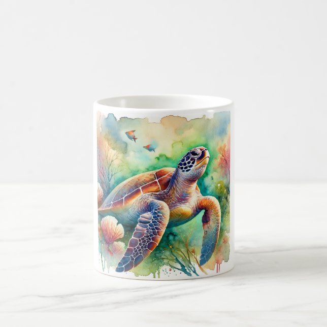Mug Loggerhead Sea Turtle 010824AREF108 - Watercolor (Centre)