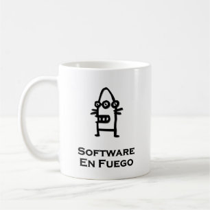 Mug Logiciel de robot à trois yeux En Fuego