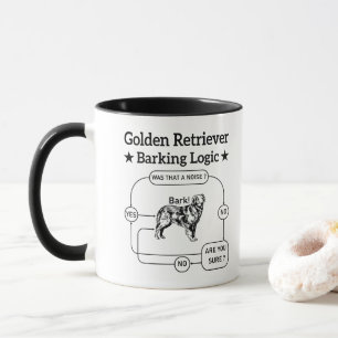 Mug Logique d'aboiement de Golden Retriever Chien drôl