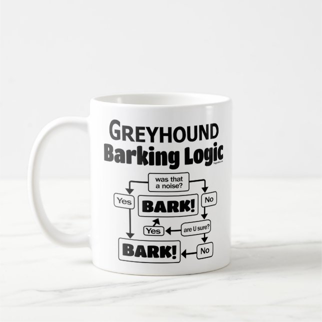 Mug Logique Greyhound Barking (Gauche)