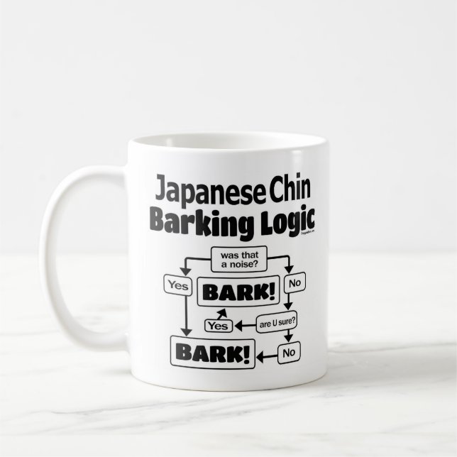 Mug Logique japonaise d'aboiement de la chaîne (Gauche)