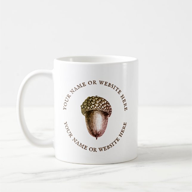 Mug Logo Acorn Nom commercial (Gauche)