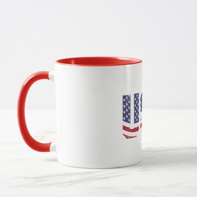 Mug Logo "All American" Patriotic USA (Gauche)