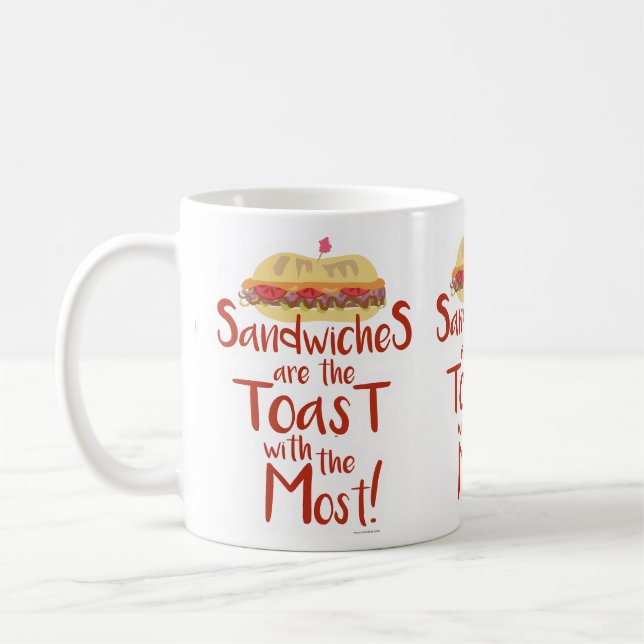 Mug Logo Art de la citation de sandwich la plus drôle  (Gauche)