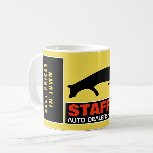 Mug Logo automobile, concessionnaire automobile public (Devant gauche)