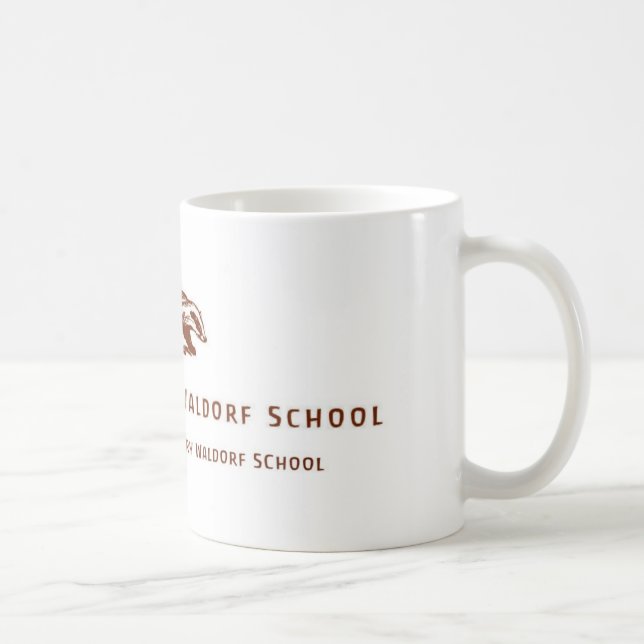 Mug Logo brûlant d'école de Waldorf de blaireau (Droite)