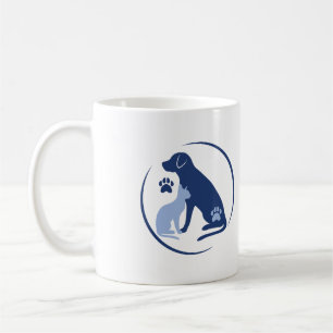 Mug Logo Chien Bleu et Chat ou Votre Propre Logo de Cl