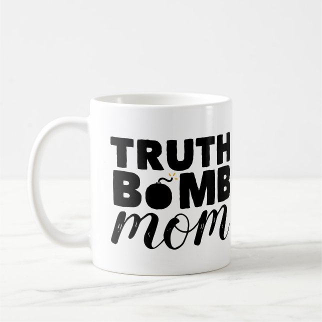 Mug Logo classique des textes de maman de bombe de (Gauche)