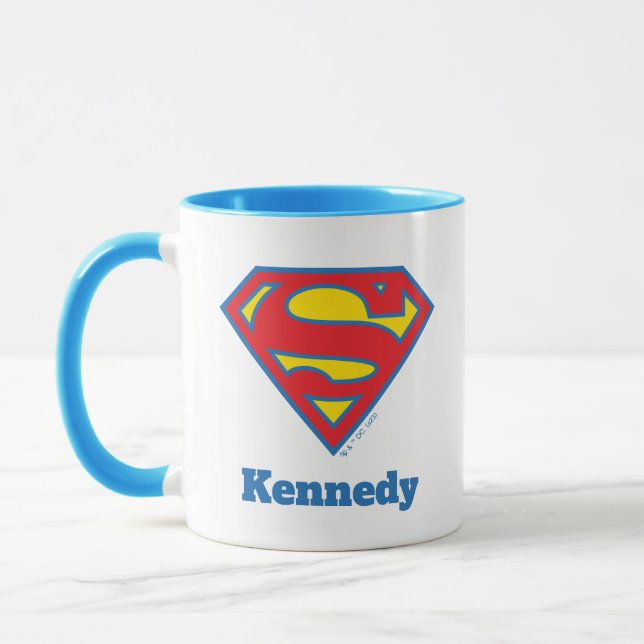 Mug Logo classique Supergirl avec fond bleu (Gauche)