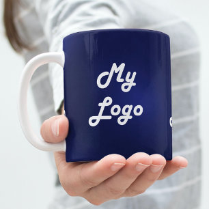 Mug logo commercial bleu marine