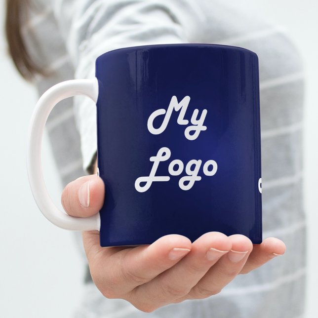 Mug logo commercial bleu marine (Créateur téléchargé)