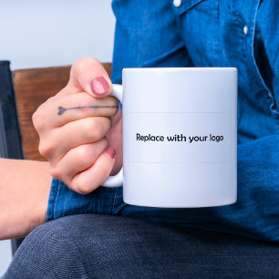 Mug logo commercial couleur marque rectangulaire