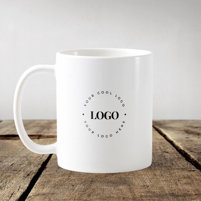 Mug Logo d'affaires circulaire personnalisé minimalist (Créateur téléchargé)
