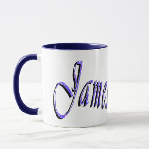 Mug Logo de Blue James Name,