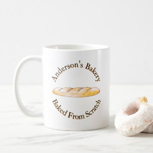 Mug Logo de boulangerie artisanale de baguette avec no