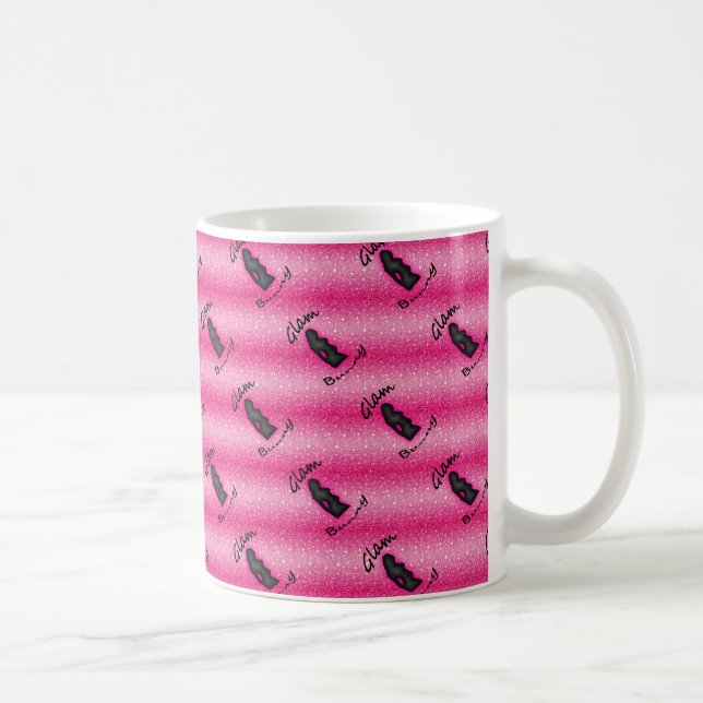 Mug Logo de Glam Bunny sur Faux Parties scintillant ro (Droite)