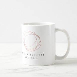 Mug Logo de gravure minimaliste du concepteur en or Ro