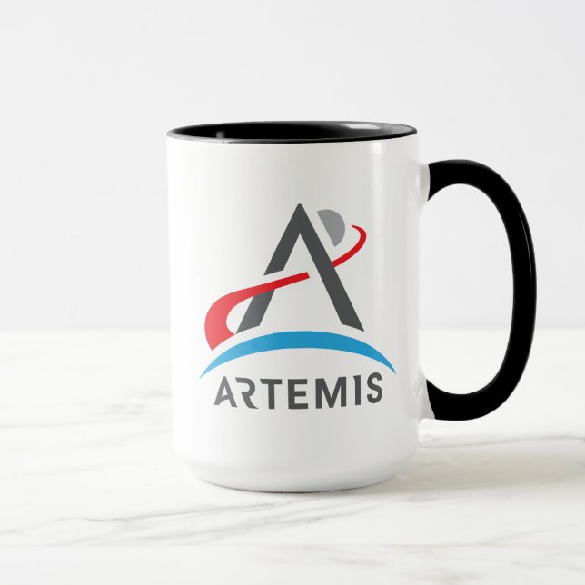 Mug Logo de la NASA Artemis Eclipse Black Trim (Droite)