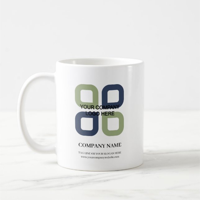 Mug Logo de la société Customisée avec Business Slogan (Gauche)