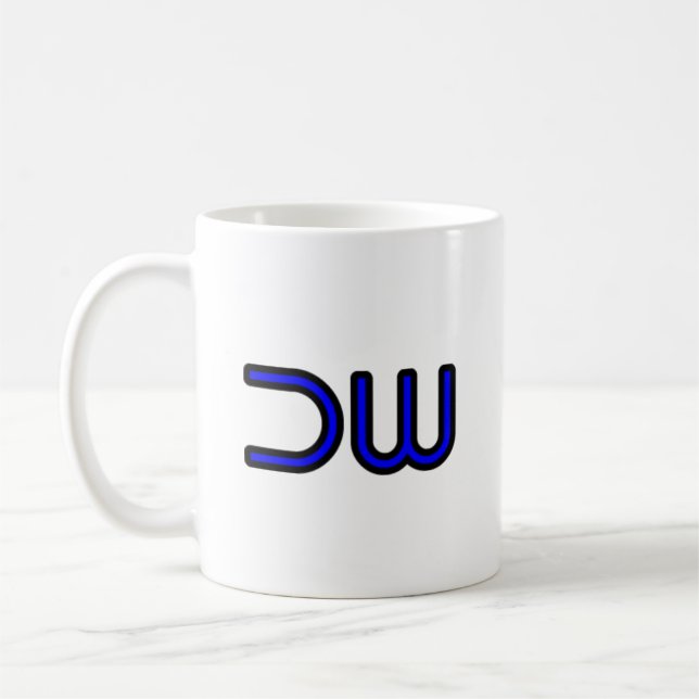 Mug Logo de la société DW DEK-WORX Bleu (Gauche)