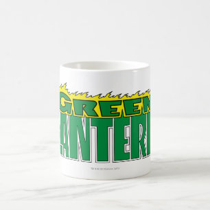 Mug Logo de lanterne verte - Flammes jaunes