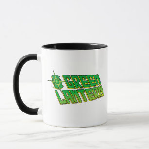Mug Logo de lanterne verte - incliné