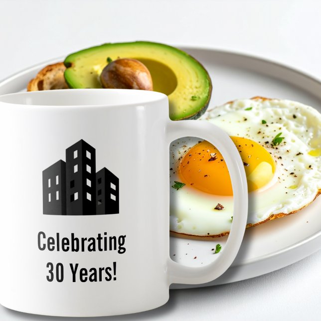 Mug Logo de l'entreprise célébrant # ans sur mesure (Créateur téléchargé)