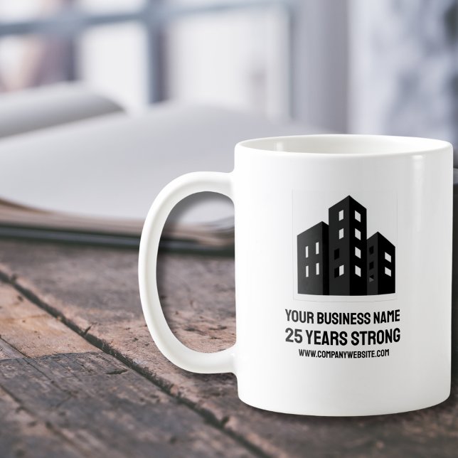 Mug Logo de l'entreprise célébrant # ans sur mesure C (Créateur téléchargé)