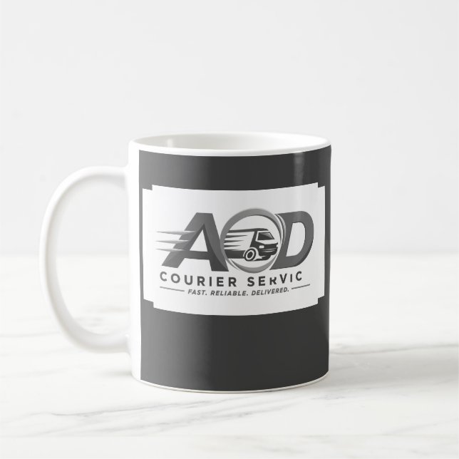 Mug Logo de l'entreprise Noir (Gauche)