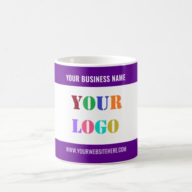 Mug Logo de l'entreprise personnalisée Texte Modèle de (Centre)