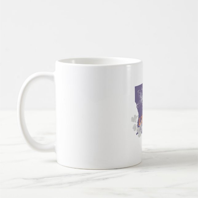 Mug logo de l'État de la fleur de magnolia de Louisian (Gauche)
