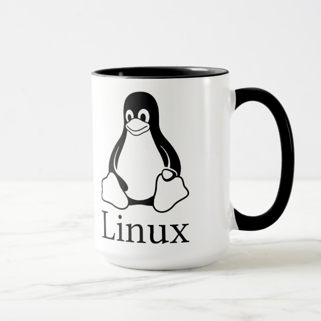 Mug Logo de Linux avec Tux le pingouin de Linux (Droite)