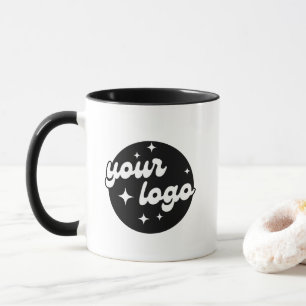 Mug Logo de marketing de marque promotionnel noir et b