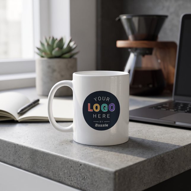 Mug Logo de marque personnalisé Make It Yours (Créateur téléchargé)