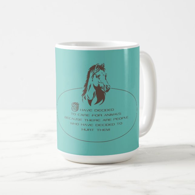 Mug Logo de protection des animaux - Mug, Coupe (Devant droit)