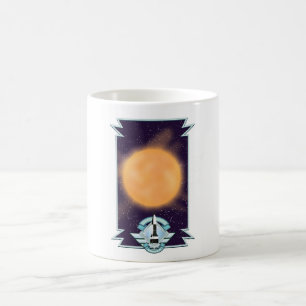 Mug logo de science-fiction de style vintage 1950