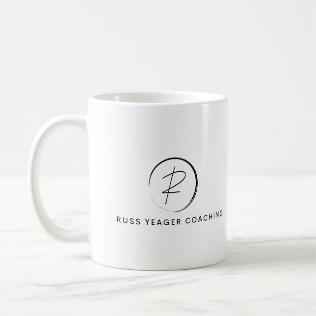 Mug Logo de signature de coaching de Russ Yeager (Gauche)