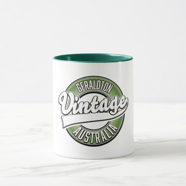 Mug Logo de style vintage Geraldton australie (Centre)