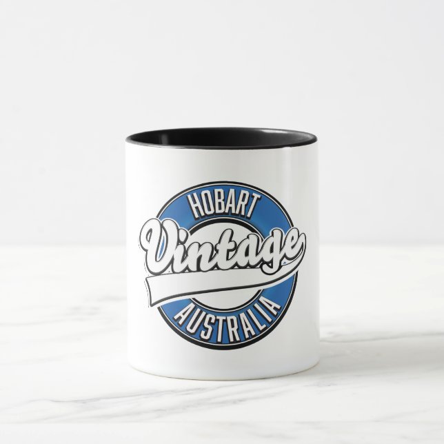 Mug Logo de style vintage Hobart Australie (Centre)