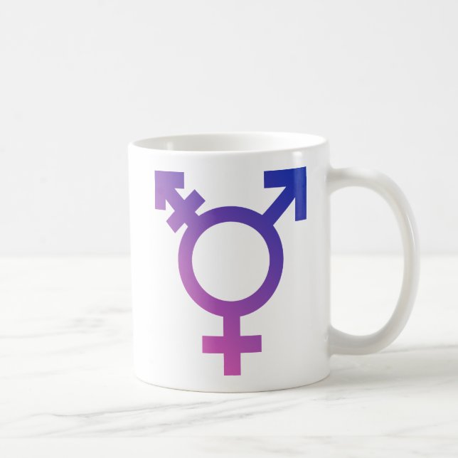 Mug Logo de symbole de transsexuel (Droite)
