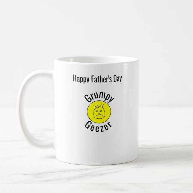 Mug Logo de texte incurvé petit du Grumpy Geezer (Gauche)