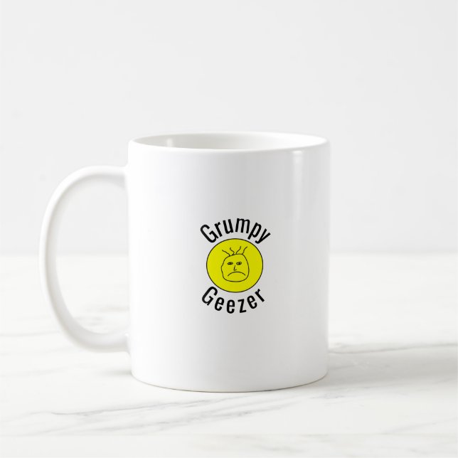 Mug Logo de texte incurvé petit Grumpy Geezer (Gauche)