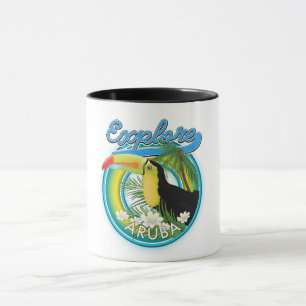 Mug Logo de voyage Explore Aruba