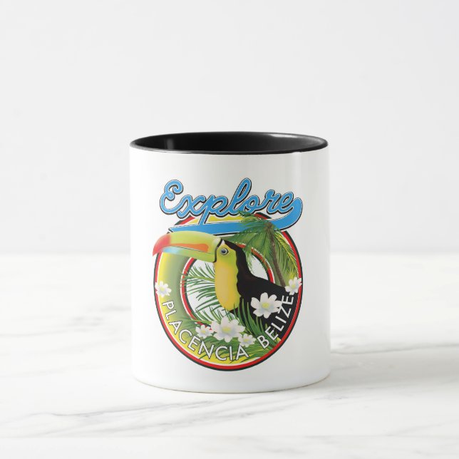 Mug Logo de voyage Explore Placencia Belize (Centre)