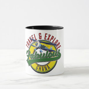 Mug Logo de voyage explorez le Ghana fabuleux