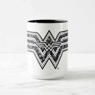 Mug Logo de Wonder Woman Paisley
