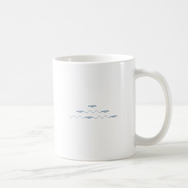 Mug Logo d'émoticônes de poissons de natation (Droite)